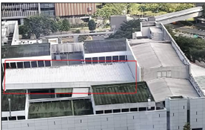 Cool paint on a roof in NUH