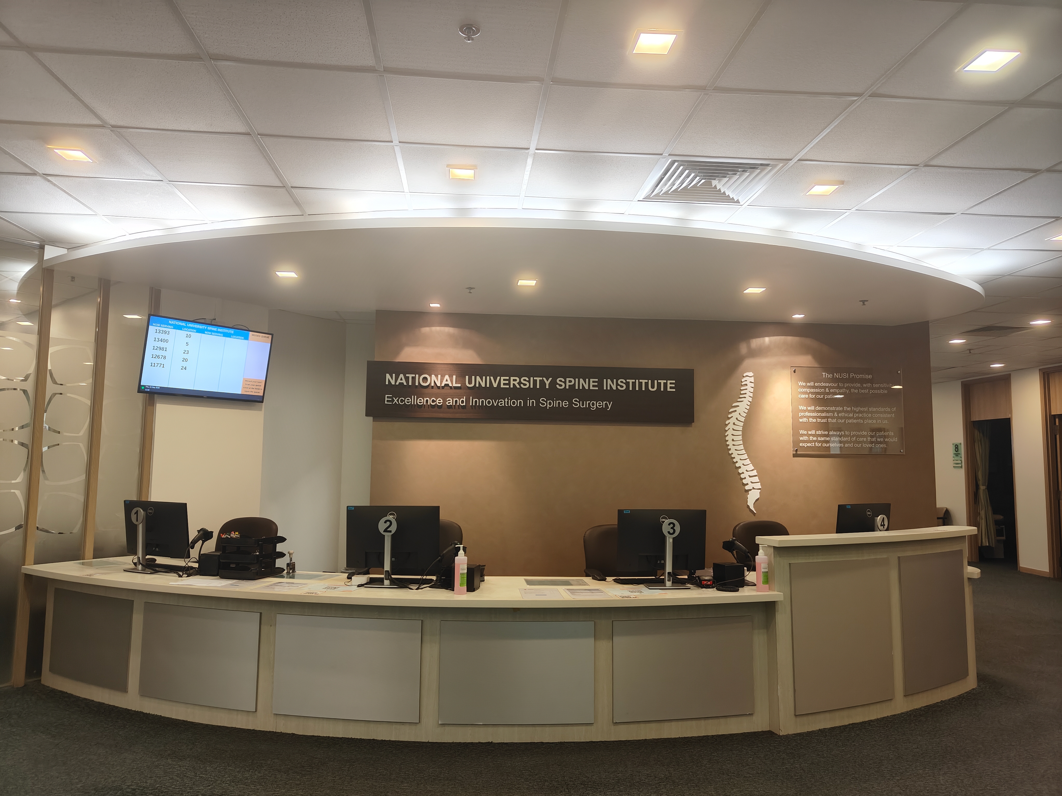 Registration and payment counter