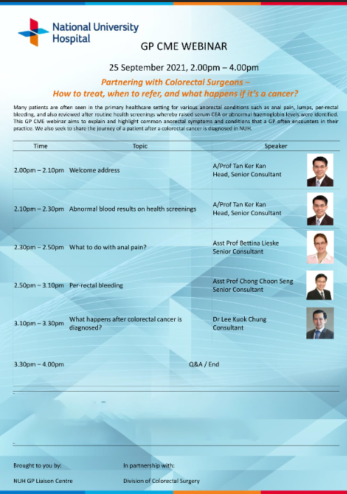NUH Colorectal GP CME Webinar