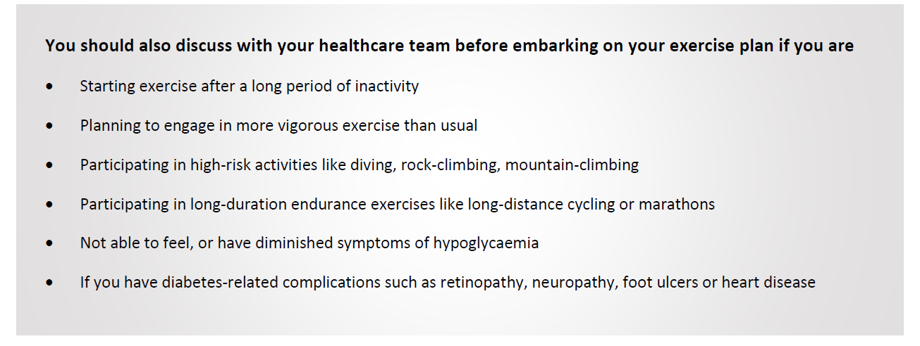 Before embarking on your exercise plan