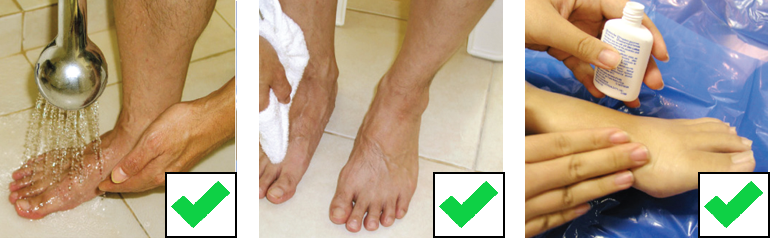 Cleaning your feet