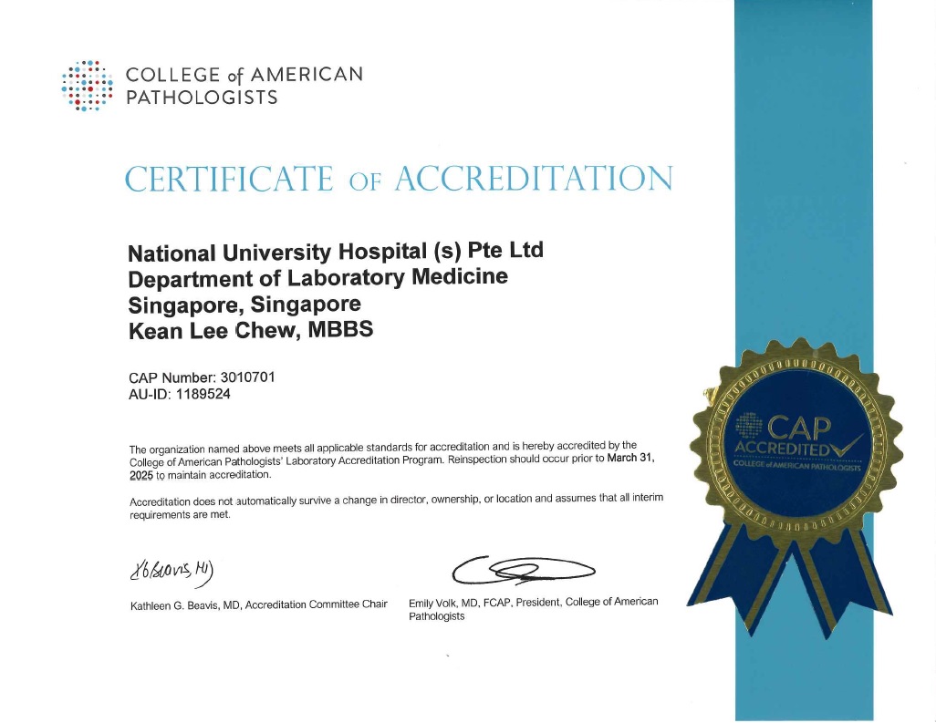 Certificate of Accreditation