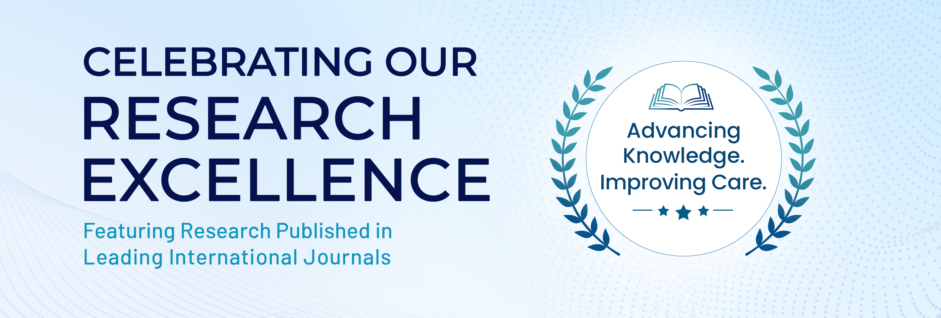 Celebrating our research excellence, featuring research published in leading international journals