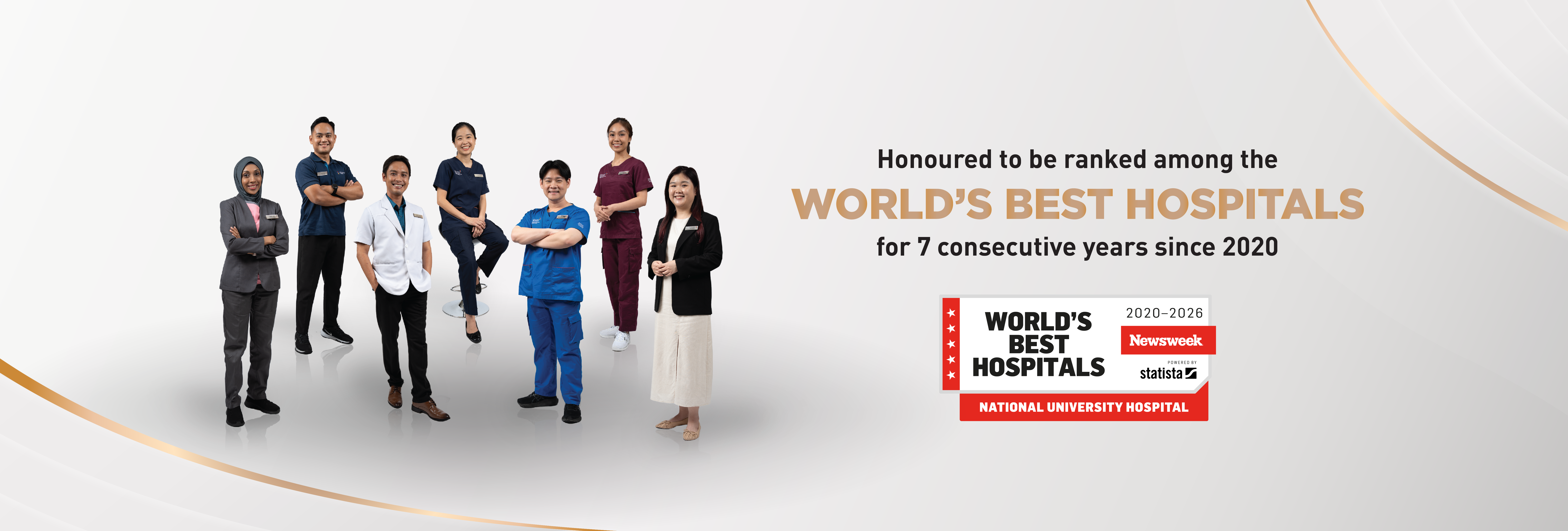 NUH is honoured to be ranked among the World's Best Hospitals for 7 consecutive years since 2020