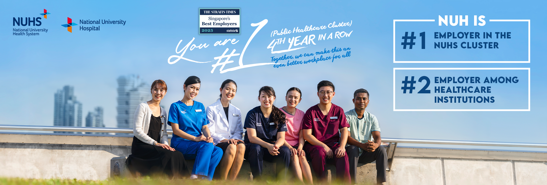 NUH is the #1 Employer in the NUHS Cluster - The Straits Times Singapore Best Employers 2025y