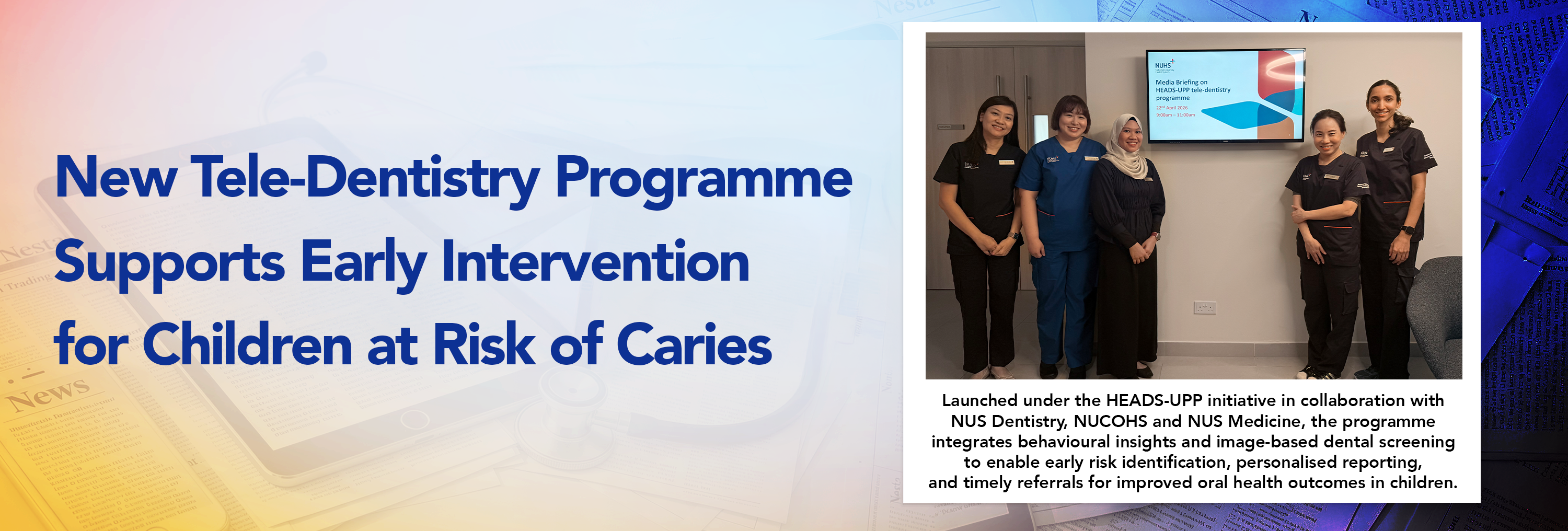 New Tele-Dentistry Programme Supports Early Intervention for Children at Risk of Caries