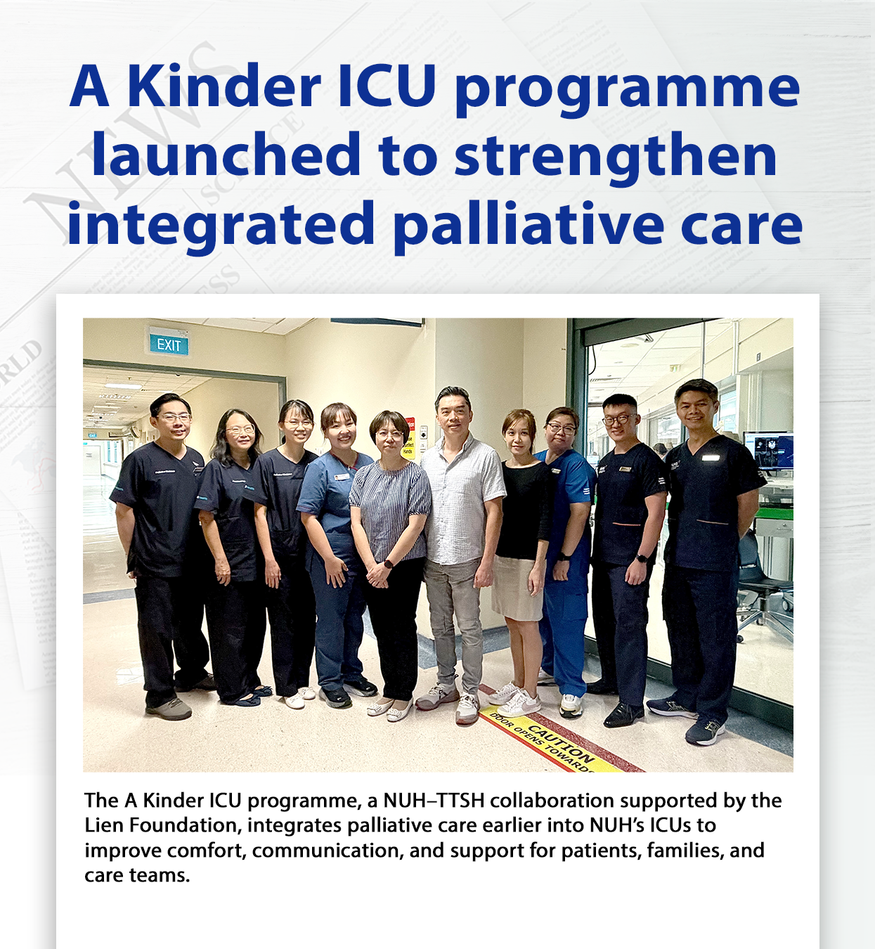 A Kinder ICU programme launched to strengthen integrated palliative care