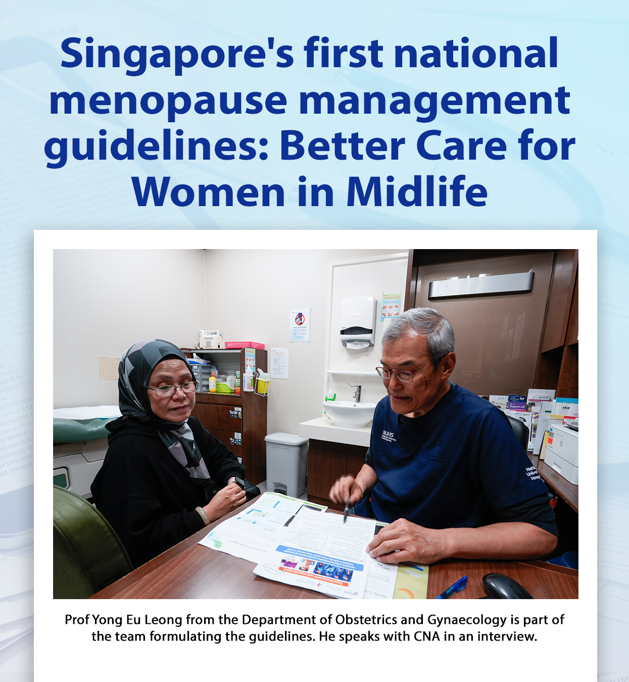 Singapore's first national menopause management guidelines: better care for women in midlife