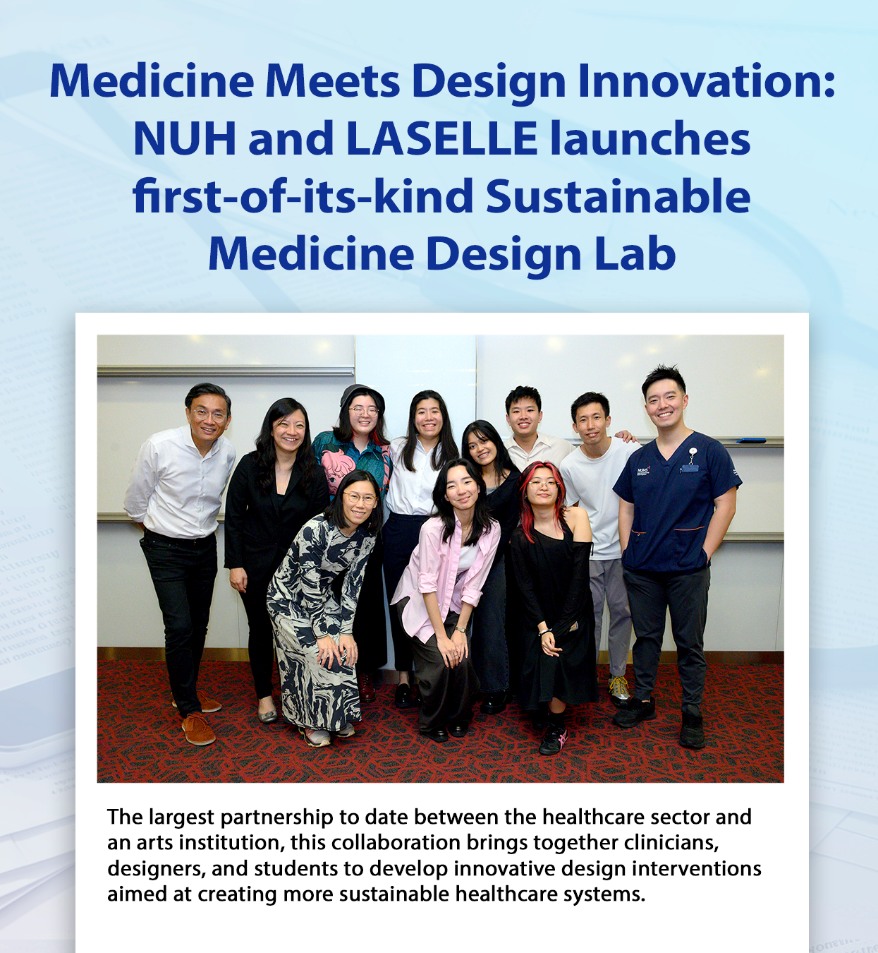 Medicine Meets Design Innovation - Sustainable Medicine Design Lab
