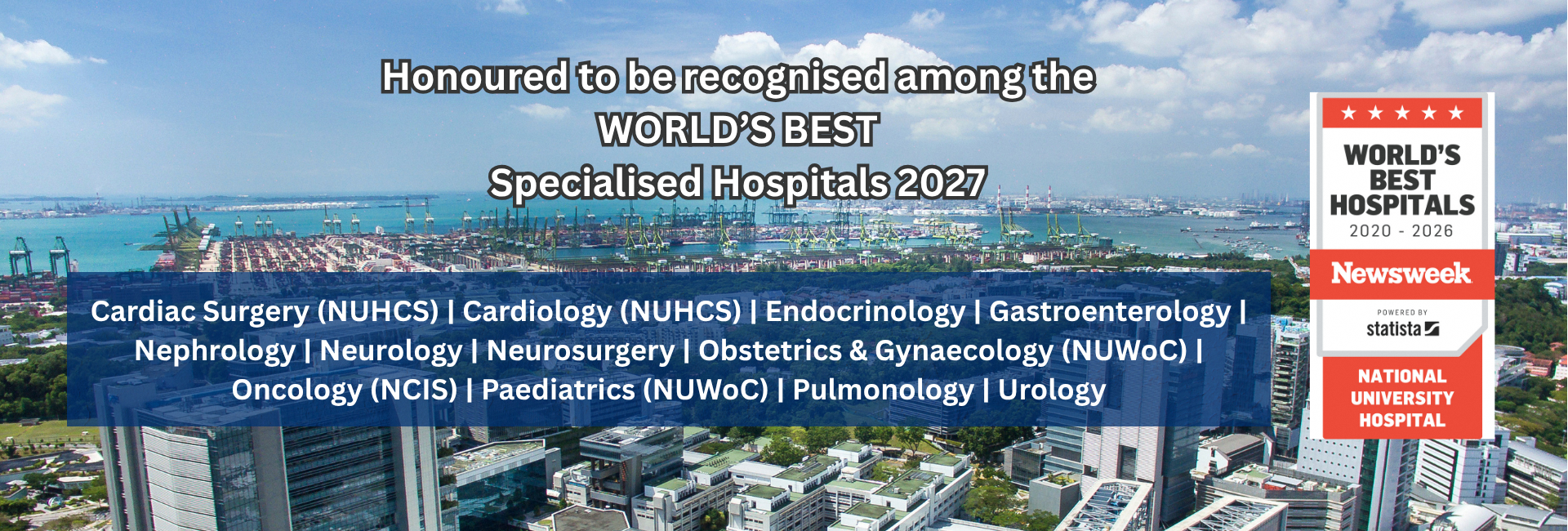 We are honoured to be recognised among the World's Best Specialised Hospitals 2027!