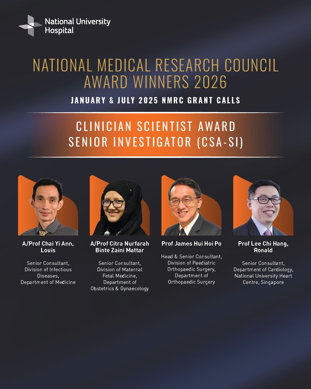 NMRC 2026 - Clinician Scientist Award Senior Investigator