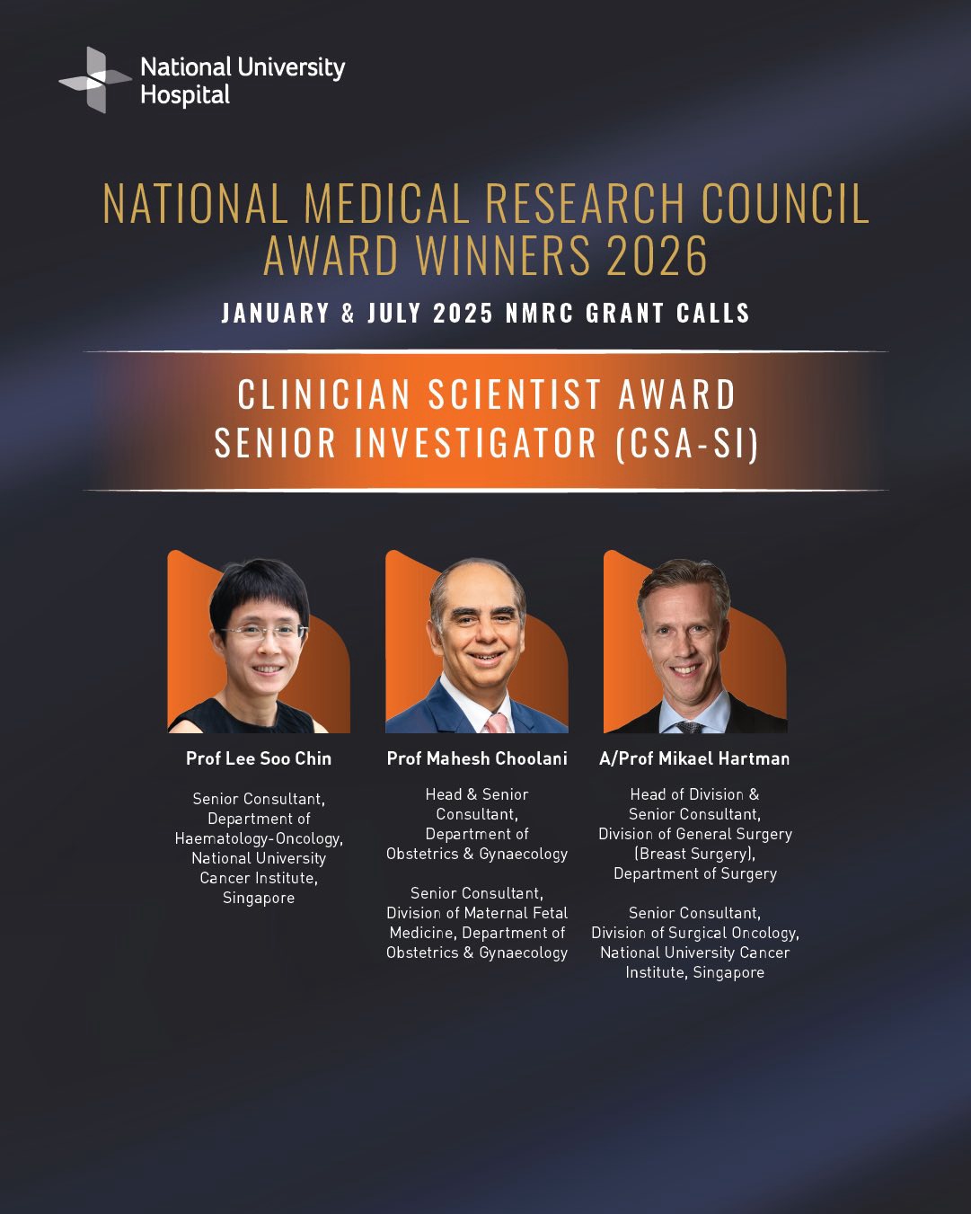 NMRC 2026 - Clinician Scientist Award Senior Investigator