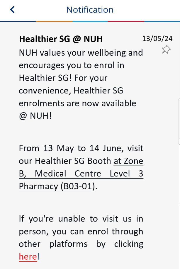 Healthier SG @ NUH