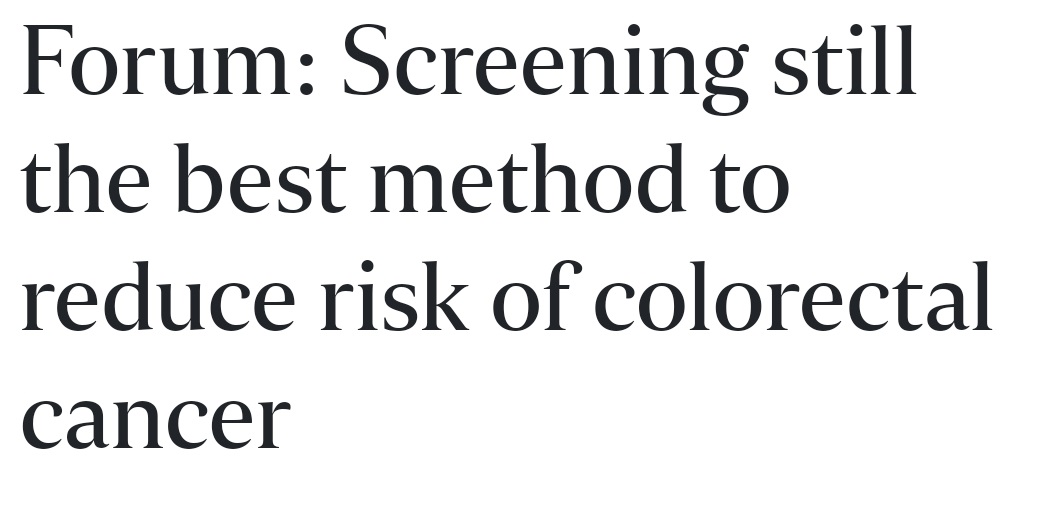 Screening still the best method to reduce risk of colorectal cancer